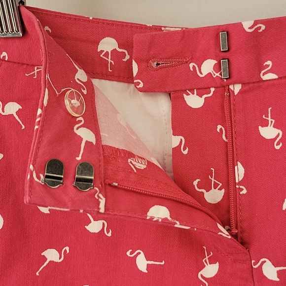 Elle Hot Pink Shorts with White Flamingo Print Size 4 - Picture 10 of 15